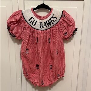 Smocked UGA University of Georgia Go Dawgs Bubble 12m